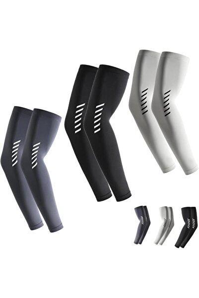 KASTWAVE 3 Pairs UV Protection Cooling Arm Sleeves, Sports Compression Sleeve...