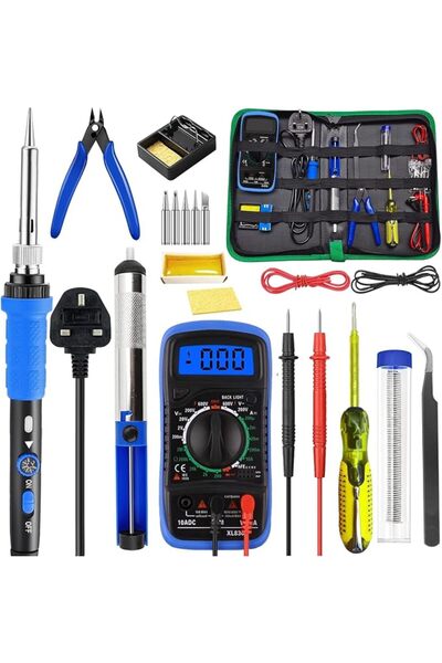 GENERAL Soldering Iron Kit 80W Adjustable Temperature With Welding Tool, Digi...