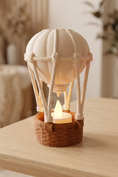 figurio Sıcak Hava Balonu Dekoratif Ortam Lambası – LED Tealight Mumlu