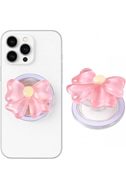 TERRIFI Magnetic Phone Grip Stand, Cute Bow Design Foldable Holder for Smartp...