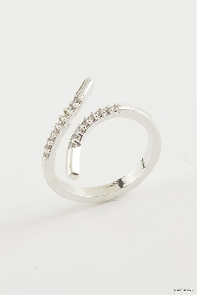 ZERO LAND Zngzrmll Oval Zircon Stone Ring (135551) Silver Color
