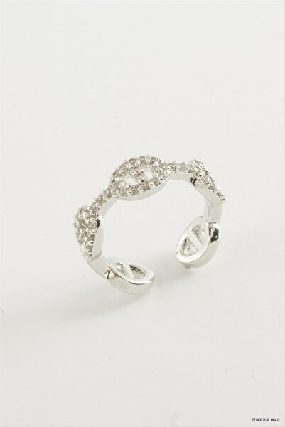 ZERO LAND Zngzrmll Oval Zircon Stone Ring (135639) Silver Color