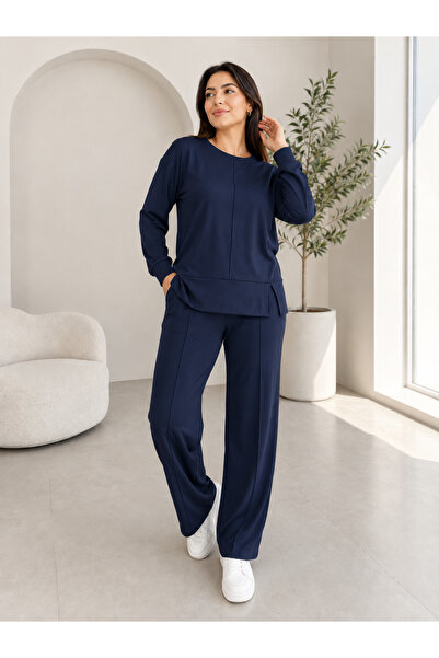 SERAPA Women's Plus Size Modal Tracksuit Set with Pockets and Slits, Comforta...