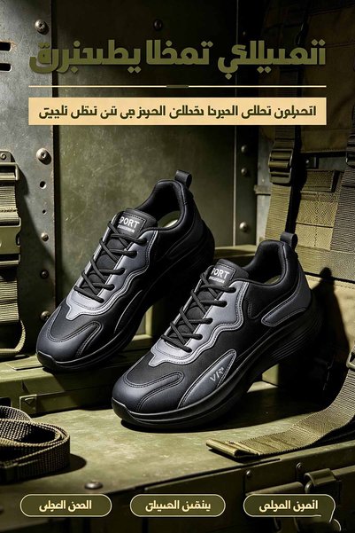 Glory One Mart Thick Sole Cushion Sneakers Men Shock Absorption Street Style ...