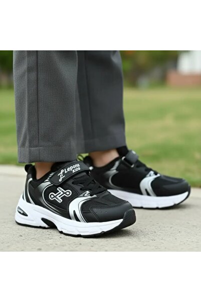Tuğba Ortopedi 180 Pantofi sport ortopedici unisex pentru copii, negri/albi
