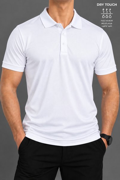 Erkek Dry Touch Polo Yaka Tişört – Nefes Alan, Hızlı Kuruyan, Hafif ve Ferah Spor Tişört