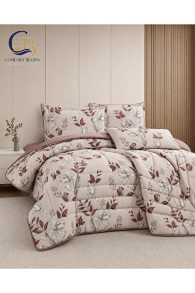Comfort begins 100% Cotton Bedspread with Motifs (Twin XL - 4 Piece)
