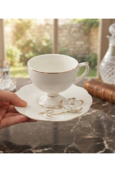 ACAR Felicity 6 Kişilik Porselen Fincan Set White