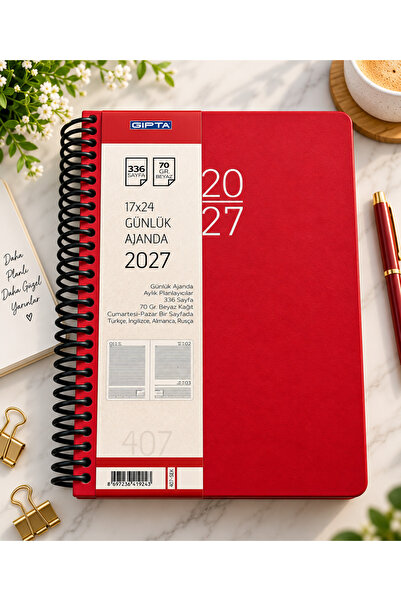 Gıpta 2027 17X24 Agenda Lined 336 Pages 407-Sek