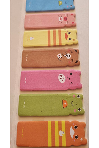 Modellino 7'li Kurbağa Kuş Ayıcıklı Stick Note 67x23mm 7x20/140Y Yapışkanlı N...