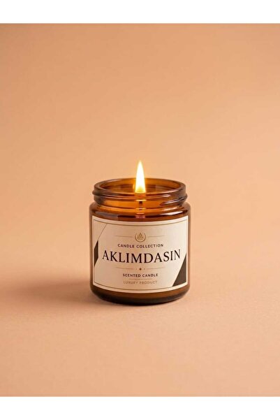 AKLIMDASIN Kokulu Mum Amber Kavanoz Aromaterapi Mum 100 cc \ml Dekoratif mum Hediyelik Mum Aromalı Mum Cam Kavanoz Kapaklı Mum Meditasyon Mumu Hediyelik Sevgiliye Ev Salon Dekoratif Mum