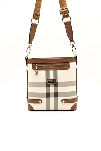 Silver Polo Cream - Tan Plaid Women's Crossbody Bag Sp1120