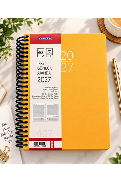 Gıpta 2027 17x24 ατζέντα ριγέ 336 σελίδες 407-sek