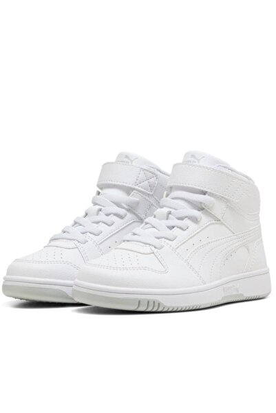 Puma Rebound Slam Mid Ac+Ps 408801 02 Unisex Kids Sneaker Shoes White 28-35