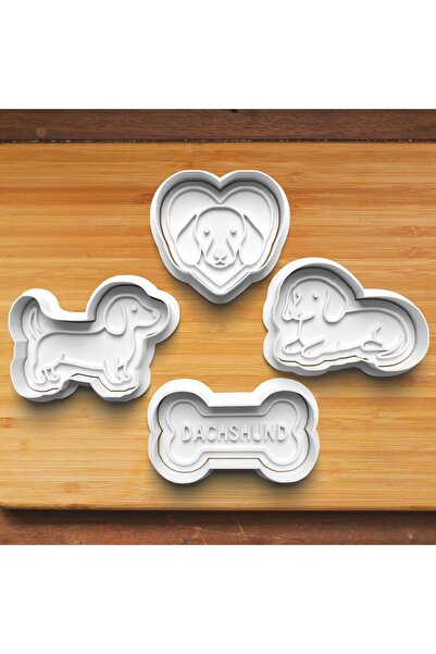 Hobist Dachshund Dog Set Cookie and Candy Dough Mold