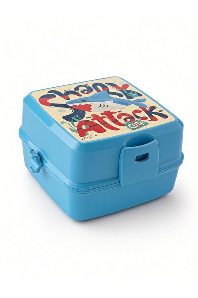 Funny Life 1.4 L Illustrated Kids' Lunch Box - with Spoon and Fork - 2-Tier -...