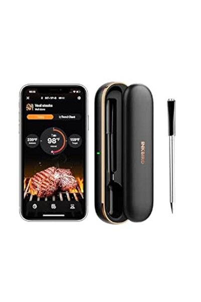INKBIRDPLUS INKBIRD Bluetooth Meat Thermometer INT-11P-B Wireless Dual-Sensor...