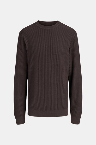 Jack & Jones Jprblaconnor Knit Crew Neck Sweater Men's Chocolate Torte