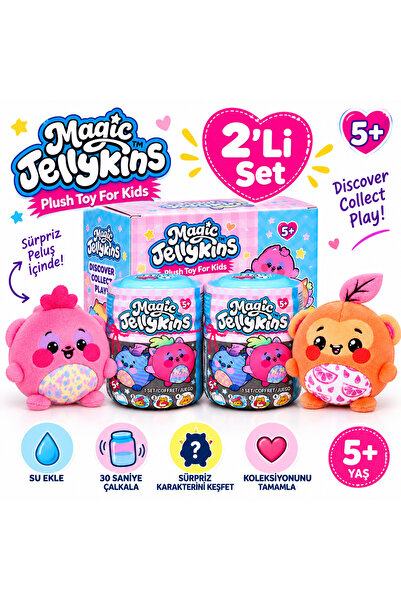 TEKORA Magic Jellykins Magic Jar Surprise Plush Toy - Add Water and Shake to ...