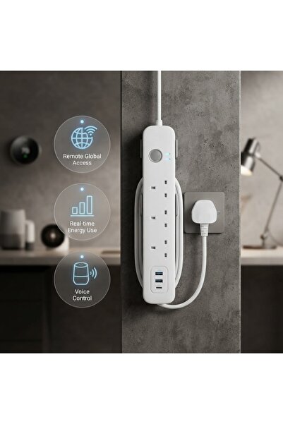 Primo Plus شريط طاقة ذكي PowerMax 7 في 1 (3 أمتار) مع حماية شاملة ومنافذ USB