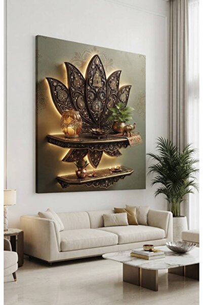 zeyrada Premium Özel Tasarım 3D Kabartma Görünümlü Modern Dekorasyon Kanvas T...