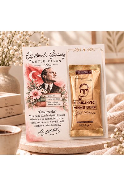 Hanne Gift Box 10 adet tek içimlik türk kahveli öğretmenler günü hediyesi