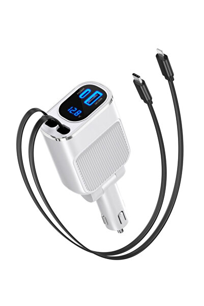 NKX 137W Car Charger with USB-C Cable + Apple Cable, High Power Fast Car Phon...