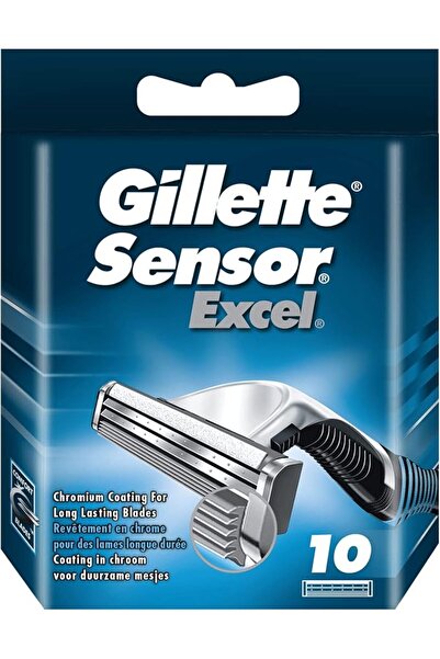 Gillette Sensor Excel Razor Blades, 10 Replacement Blades for Men's Wet Razor...