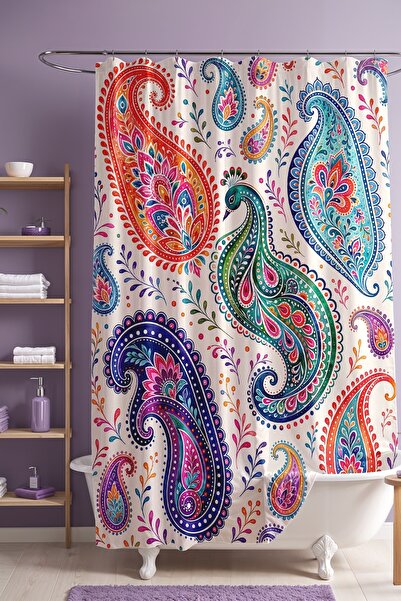 EVPANYA Artistic Peacock Pattern Bathroom Curtain, Shower Curtain, Bathtub Cu...