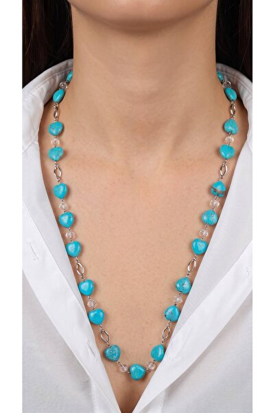 Gönülden Tasarım Turquoise Stone Heart Women's Necklace