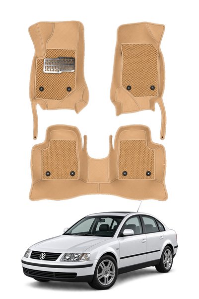 stiloto Volkswagen Passat B5 Sedan (1996-2000) Uyumlu 8D Deri Oto Paspas - Di...