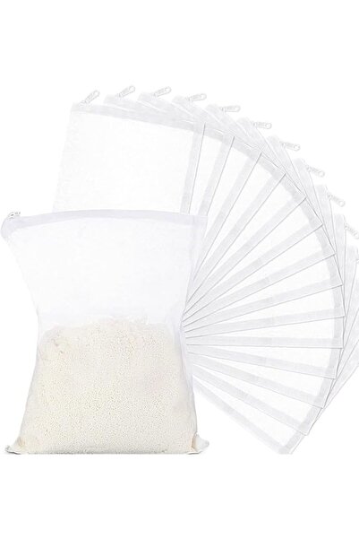 KASTWAVE 30 Pieces Aquarium Filter Bags Fish Tank Media Filter Net Reusable M...