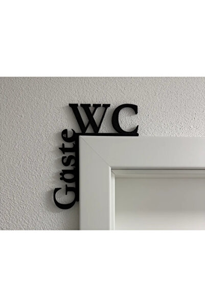 BESA3DPrototype Wc Indicator Sign – over Door Women's and Men's Toilet Direction Sign – Decorative Wc Sign