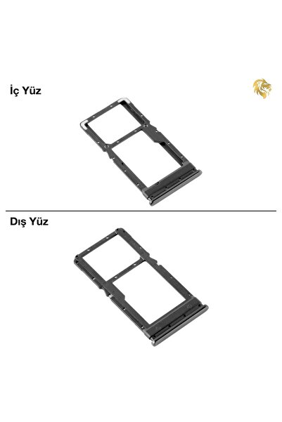 ARSKİNG Xiaomi Poco X3 / X3 Pro Uyumlu Sim İç Yuvası Çiftli Gri Sim Kart Teps...