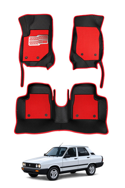 stiloto Renault Toros (1989-2000) Uyumlu 8D Deri Oto Paspas - Diamond Baskı D...