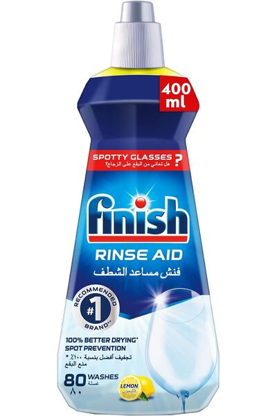 Finish سائل شطف غسالة الأطباق بنكهة الليمون، 400 مل