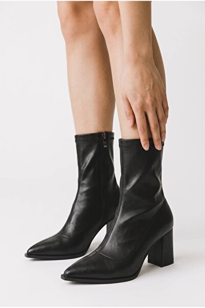 besoin shoes store Non-Slip Sole Zipper Detailed Thick Heeled Stretch Women's...