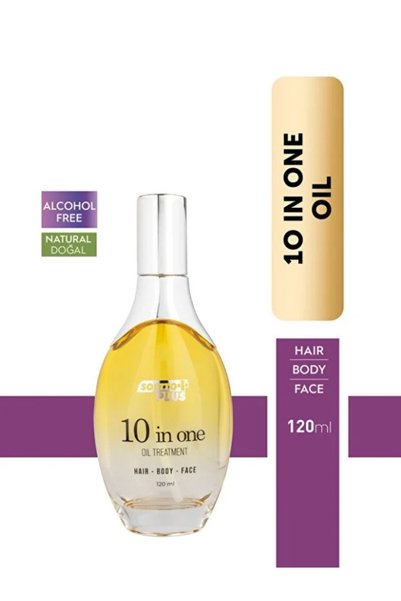 Softto Plus 10 in 1 Hair Body and Face Care Oil with Precious Oils 120 ml + Bronzy Glow Round Foundation Brush Nasbrush0247