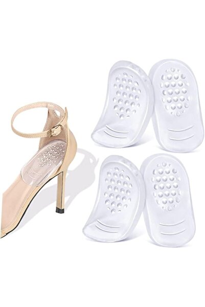 EXCEFORE Self-Adhesive Clear Heel Pads for Women, Soft Gel Non-Slip Heels Ins...