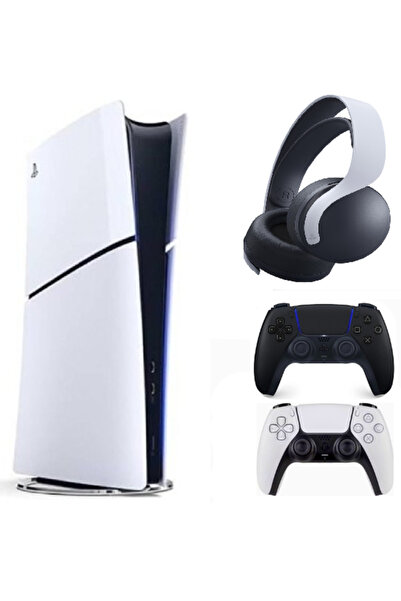 Sony Playstation 5 slim dijital 825GB + 2.kol Dualsense Siyah + PS5 pulse kul...