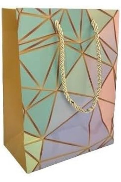 Generic Elegant Geometric Paper Gift Bag with Rope Handle - Size 23 x 17.5 x ...
