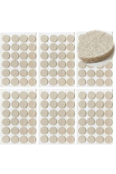 ToolHouse 144-Pack Beige Felt Furniture Pads 22mm Round | Chair Leg Floor Pro...