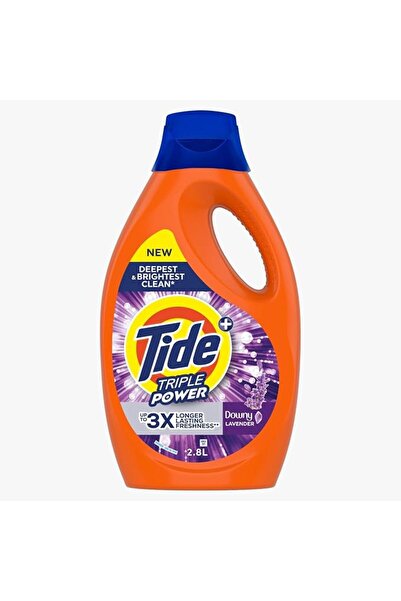 Tides تايد تريبل باور مع لمسة داوني لافندر، منظف سائل، 2.8 لتر
