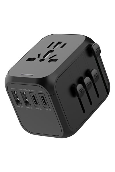 KEKE Universal Multi-Country Travel Adapter with 2 USB-A & 2 USB-C Ports, 200...