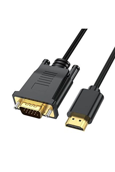 GENERAL كابل HDMI ذكر إلى VGA ذكر، طول 1.8 متر (6 أقدام)، سلك محول HDMI إلى V...