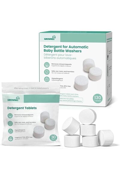 GROWNSY Detergent Washing Tablets 130 PCS for Momcozy, Baby Brezza, Papablic ...