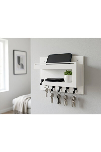 Print Zone Modern Duvara Monte Çok Amaçlı Organizer ve Anahtarlık - Antre ve ...