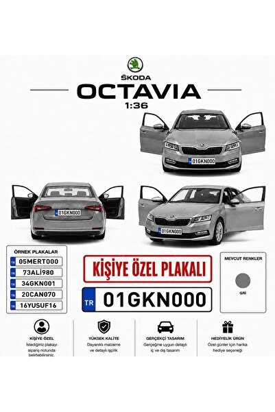 ToyzMarket Skoda Oktavia Metal Araba 12 cm - Skoda Oyuncak Araba - Kişiye Öze...
