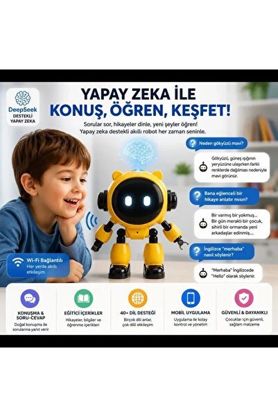 BZB Akıllı Yapay Zekâ Robotu – Ekran Yok, İletişim Var! Konuşan, Öğreten, Her...
