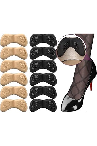 CareTick Gel Heel Grip Cushion Pads with Anti-Slip Gel Dots, 12 Piece Inserts...
